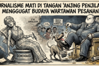 Ilustrasi AI Untuk Wartawan Yang Menjadi Anjing Penjilat (Dok.GNews86)