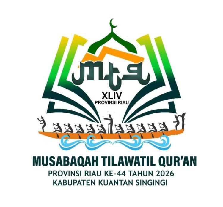 Pemerintah Provinsi Riau bersama pemerintah Kabupaten Kuantan Singingi (Kuansing) resmi meluncurkan logo Musabaqah Tilawatil Quran (MTQ) ke-44 tingkat Provinsi Riau tahun 2026 di ruang Multimedia Kantor Bupati Kuansing, Kamis (7/5/2026). (Foto: Dok Kominfoss Kuansing)