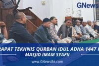 Rapat Tekhnis Pelaksanaan Qurban 1447 H Masjid Imam Syafii Karak Teluk Kuantan (Dok.GNews86)