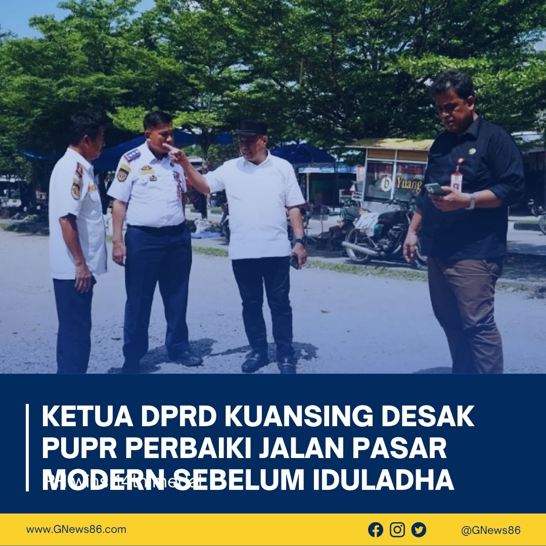 Ketua DPRD Kuansing Desak PUPR Perbaiki Jalan Pasar Modern Sebelum Iduladha