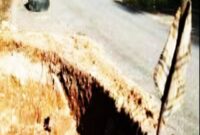 Badan Jalan Muara Lembu - Pangkalan Indarung Kuansing Amblas (Dok.GNews86)