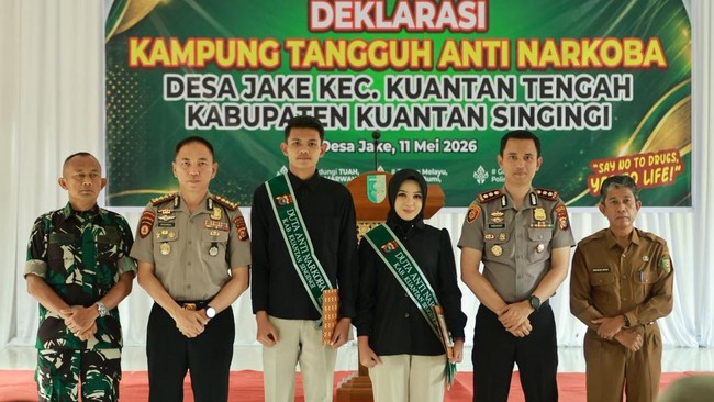 Desa Jake Dikukuhkan Jadi Kampung Tangguh Anti Narkoba Kuansing