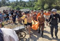 Korban saat berhasil dievakuasi 